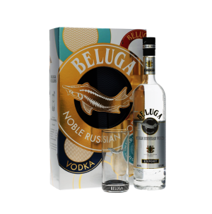BELUGA NOBLE VODKA WITH ROCK GLASS CF 700 ml